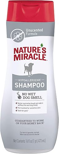 Vista 11 de Nature's Miracle Champú y acondicionador hipoalergénico para perros, 16 onzas, sin perfume