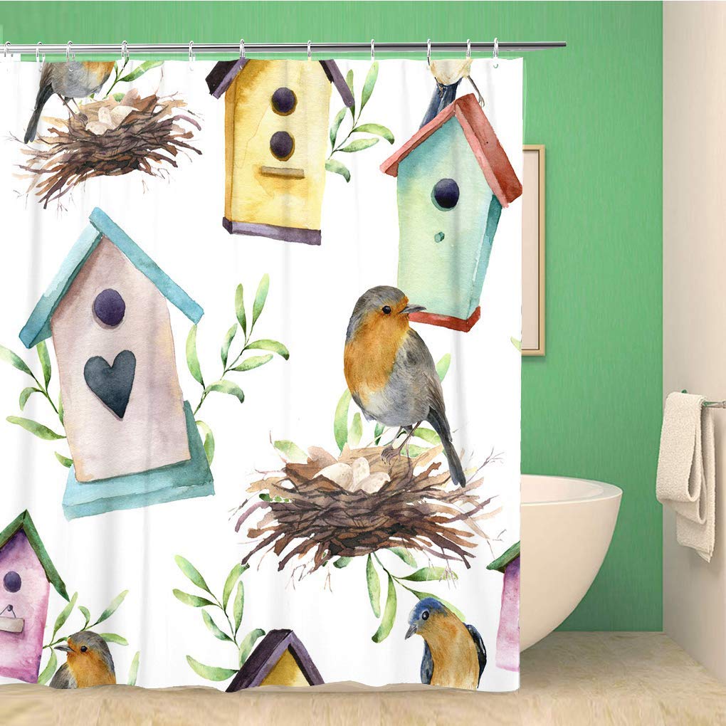 Birdhouse Shower Curtains Curtains & Drapes