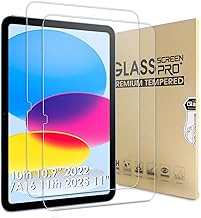 Bighan 2 Pack Screen Protector Compatible with iPad (A16) 11th/10th Generation (2025/2022,11 inch/10.9 Inch), 9H Hardness Tempered Glass Film Clear Anti-Bubble Full Coverage foil