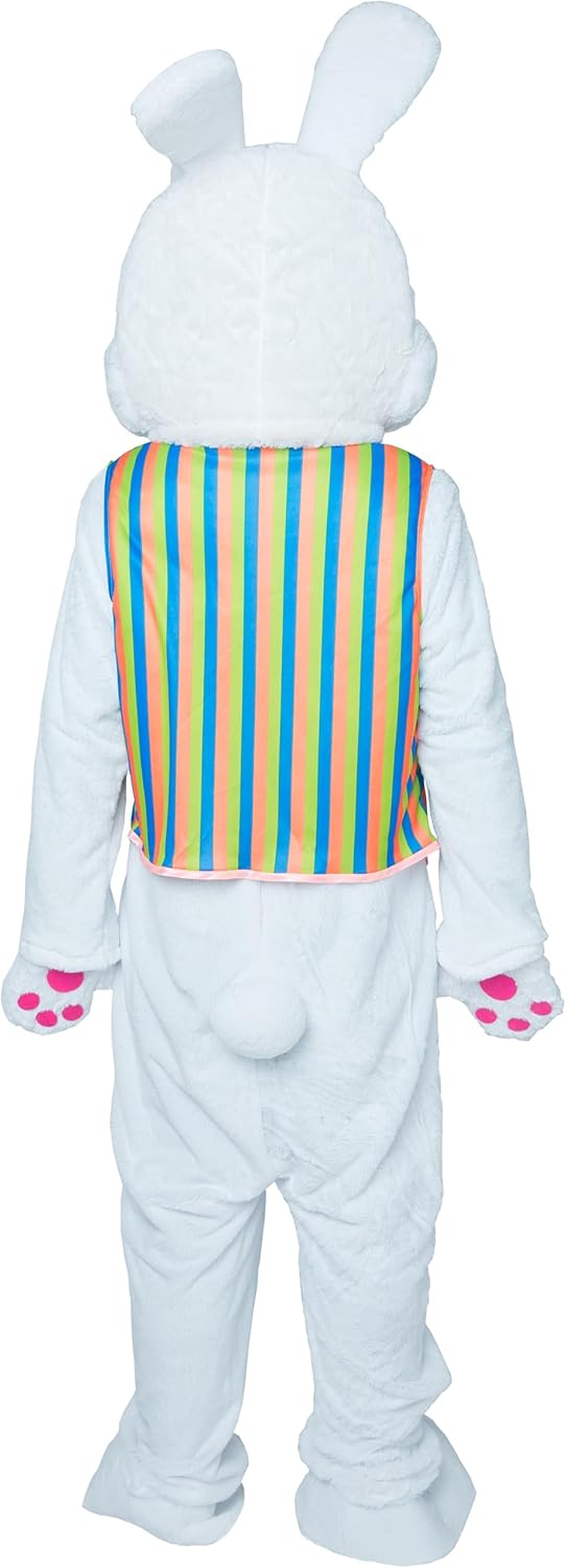 Colorful Easter Bunny Rabbit Mascot Costume Adult Cosplay Party Clothing Halloween Costume