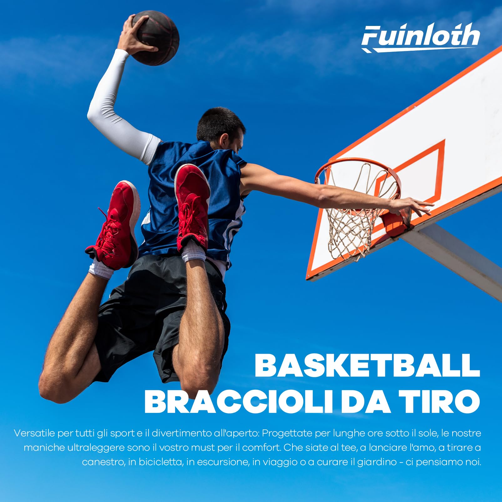 fuinloth Manicotti Braccia per Uomo e Donna, Ideali per Sportivi Padel Basket Pallavolo