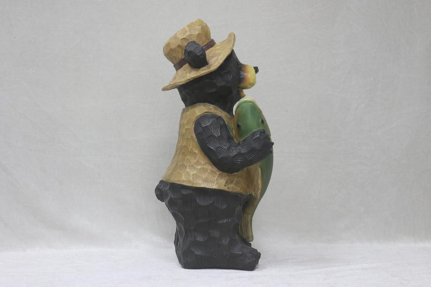 Standing Bear with Fish Welcome Sign