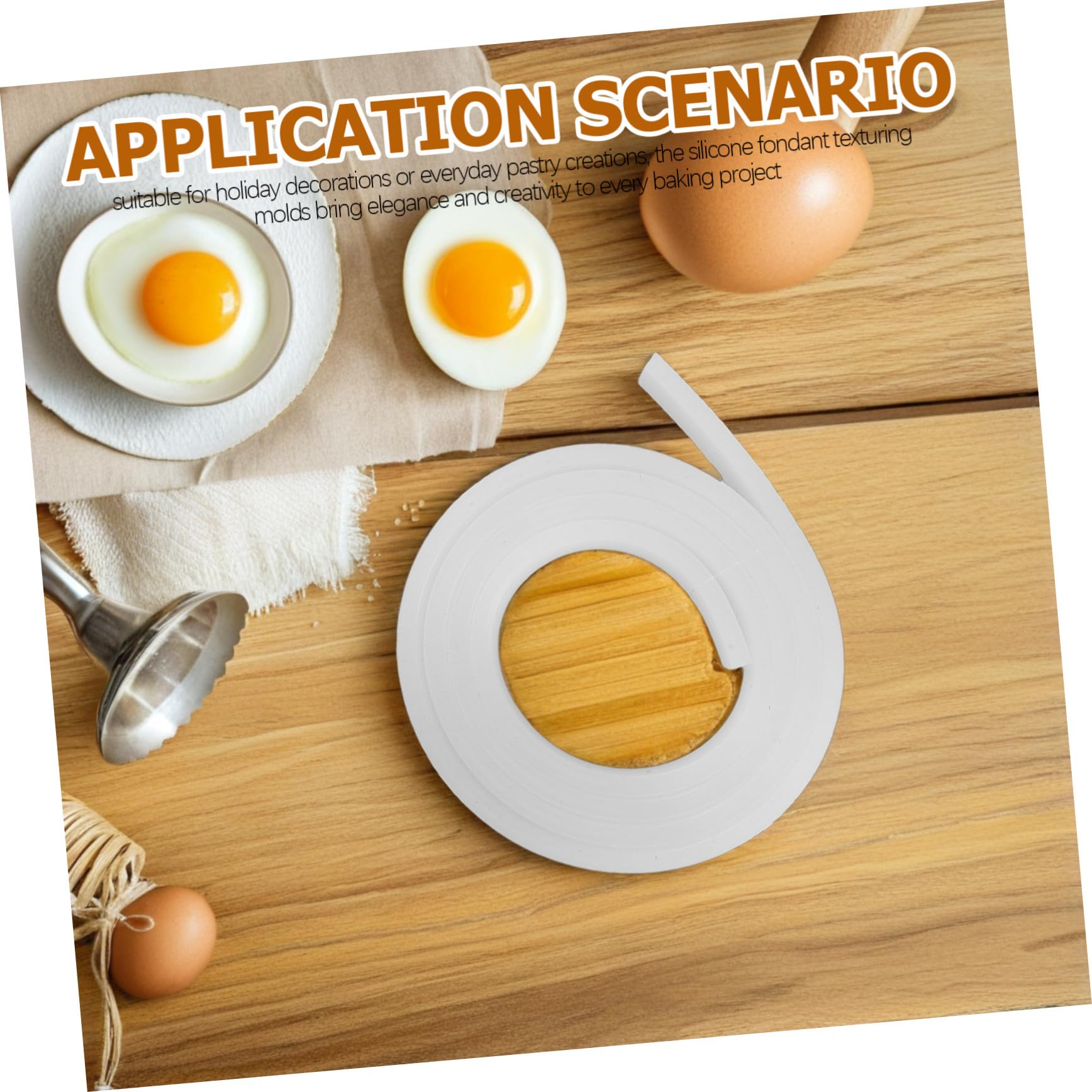 Tira de Silicona Herramienta de Modelado para Moldear Azúcar | Texturizado para Chocolate y Fondant, Resistente a Altas Temperaturas, Uso en Pastelería y Entornos Comerciales