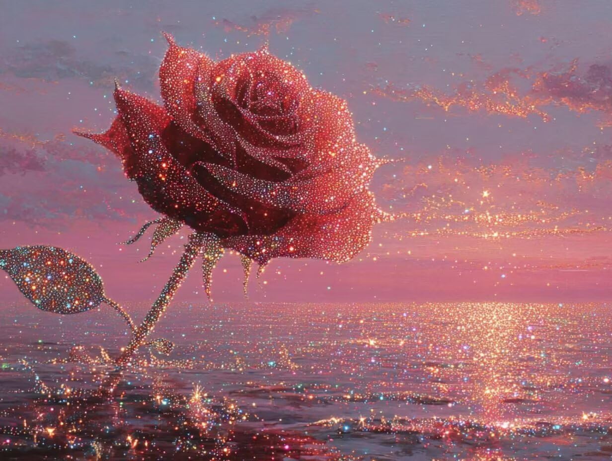 Puzzle de 3000 Piezas para Adultos, Rosa Roja, Clásicos YHPGL7-319