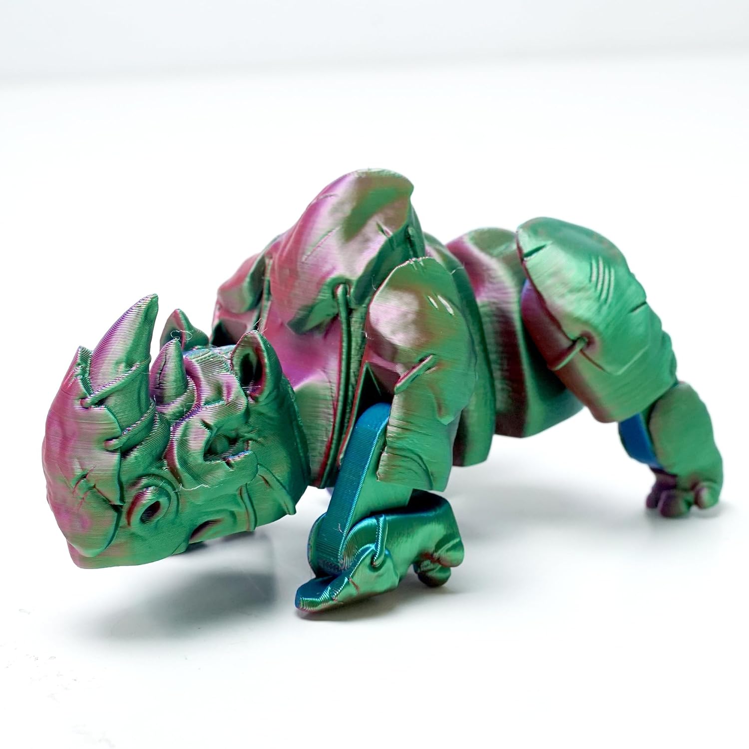 3D Printed Rhinoceros Model,Flexible Animals Toy Statue,Cool Stuff Fun Gift,Home Office Decor,Festival Gifts toco,Fidget Toy for Adults Teens Boy Gifts Easter Basket Stuffers