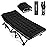 Fragess Portable Camping Cot, Sleeping Cots for Adults, 28 Extra Wide Heavy Duty Folding Cot Max Load 600LBS with Thick Mattress, Portable Camping Bed for Outdoor Camp/Office, Home Nap (Black)