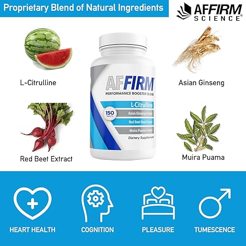 Miniatura 5 de Affirm Science L-Citrulina Suplemento dietético 750 mg 60 tabletas  Circulación y rendimiento masculino  Creado por el Dr. Judson Brandeis