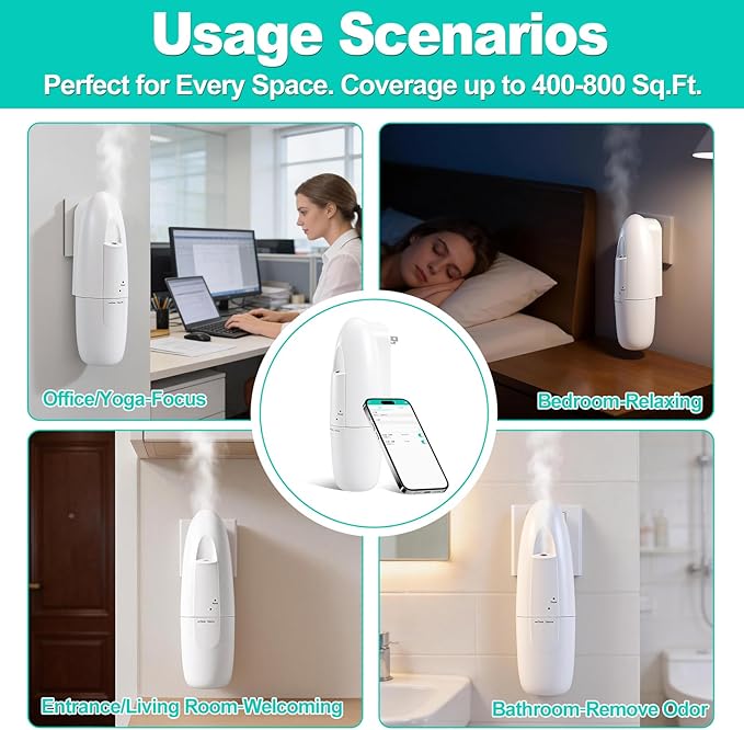 Difusor de Aromas Eléctrico Smart Nebulizing 100ml, Control App miniatura 6