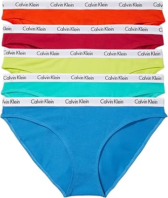 Calvin Klein Women's Carousel Logo Pride Cotton Stretch Bikini Panties, Multipack