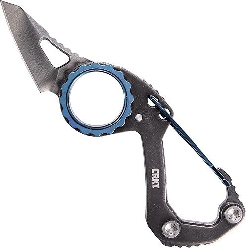 Vista 9 de CRKT Compano EDC Cuchillo de bolsillo: Compano para llevar todos los días, junta deslizante, hoja de satén lavado a la piedra negra, mango de acero