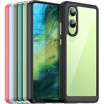 Case for OnePlus Nord CE4 Lite Transparent Acrylic Case Compatible with OnePlus Nord CE4 Lite Mobile Phone Case Black