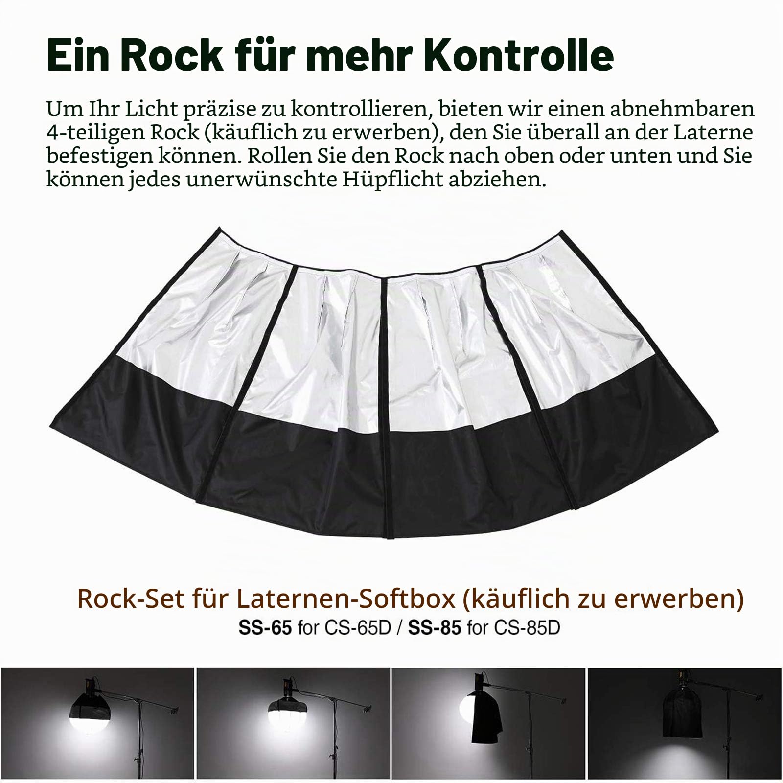 Godox CS-65D Laternen Softbox 65cm,Bowens-Halterung,Schnell zu installieren | Zusammenklappbar,Globus-Softbox für Foto, Porträt, Studio, Video, kontinuierliche Beleuchtung, Fotografie