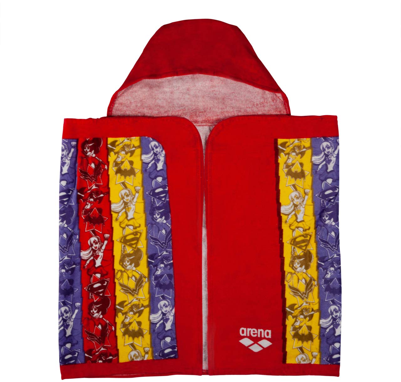 Arena Toalla Unisex con Capucha y Poncho de superhéroe Juvenil, Super Hero Girls