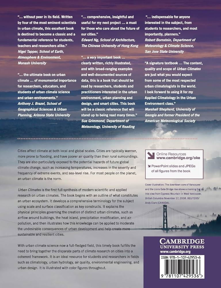 Urban Climates: Oke, T. R.: 9781107429536: Amazon.com: Books