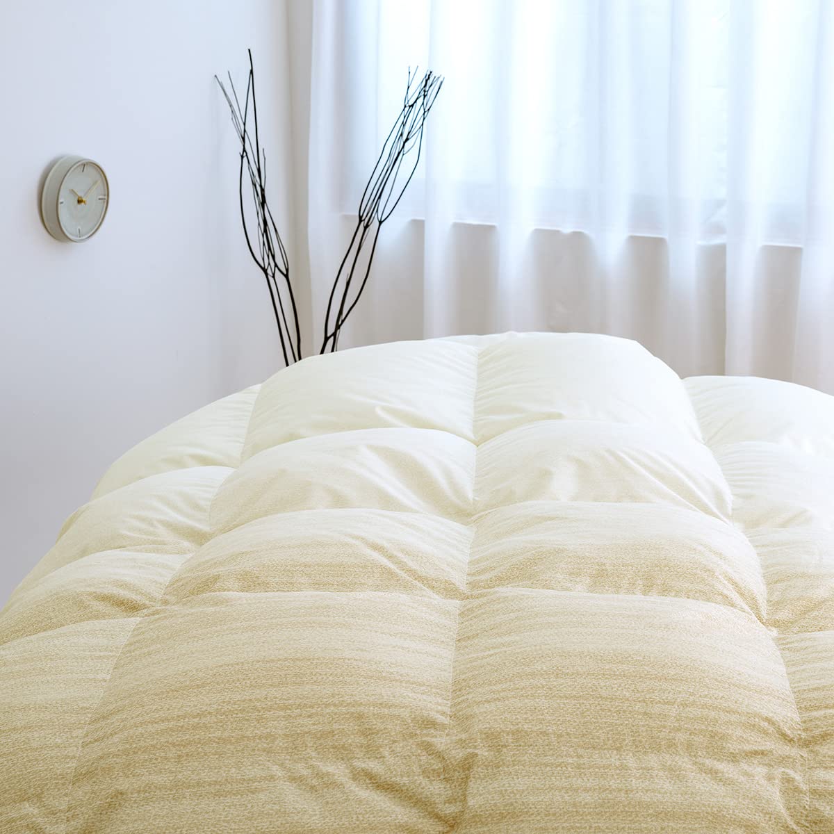 未使用 ロマンス小杉 羽毛掛布団 シングル フランス ホワイトダウン 93% ロマンス小杉 羽毛合掛け布団 シングル フランス産 ホワイトダウン93