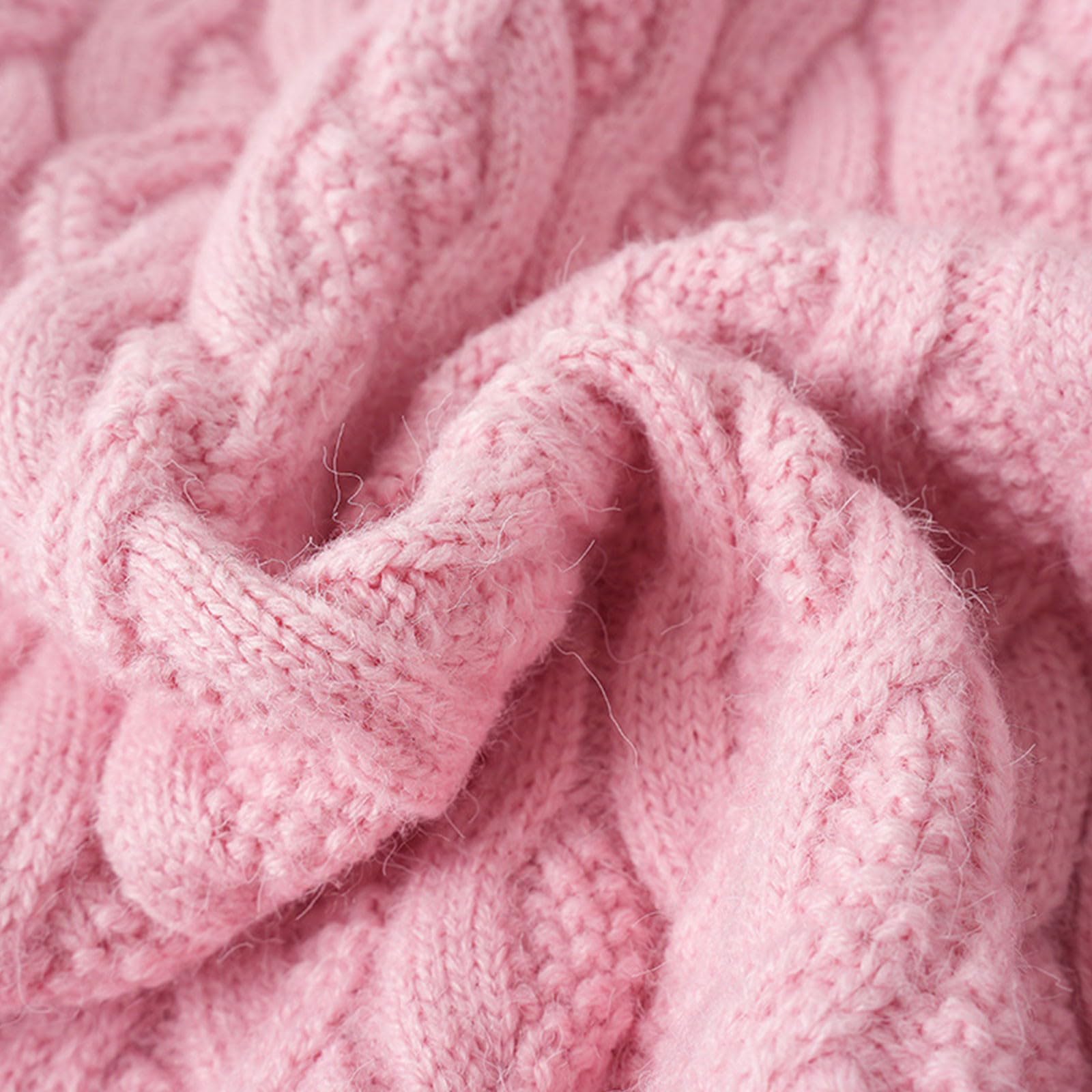Jersey de punto para niña con cuello alto para escuela y guardería