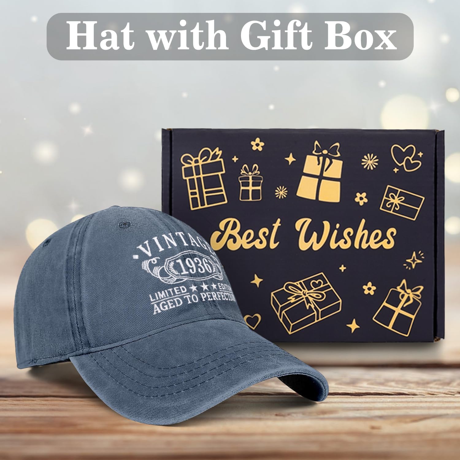Birthday Gifts for Men Women, Personalized 18th/21st/25th/30th/40th/50th ...90th Birthday Ideas Gift, Vintage Baseball Hat