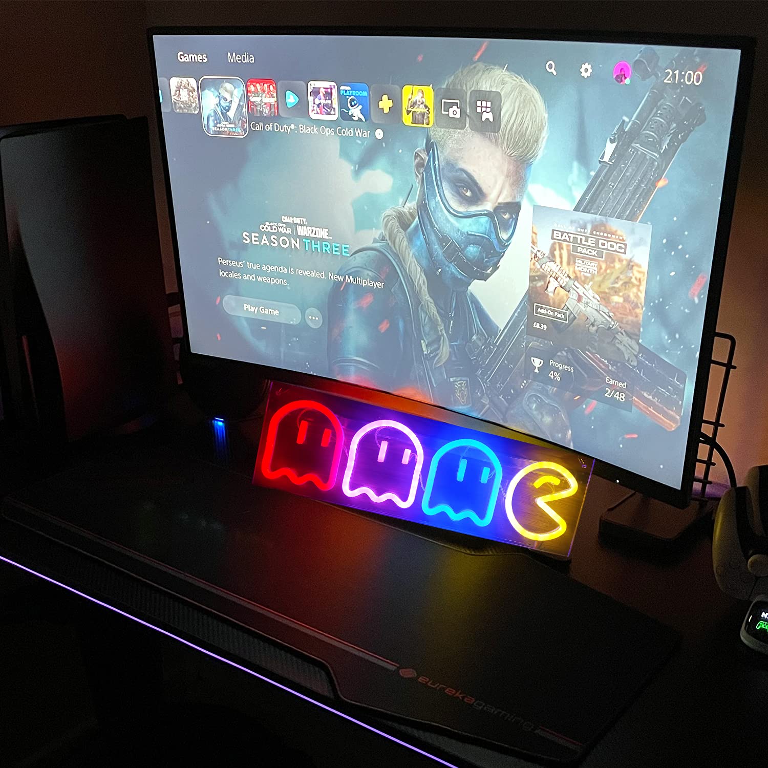 ネオンサイン アーケードゲーム LED看板 レトロ 視認性抜群 オーダーメイド Amazon.co.jp: ゲームネオンサイン ゴーストネオンライト LED
