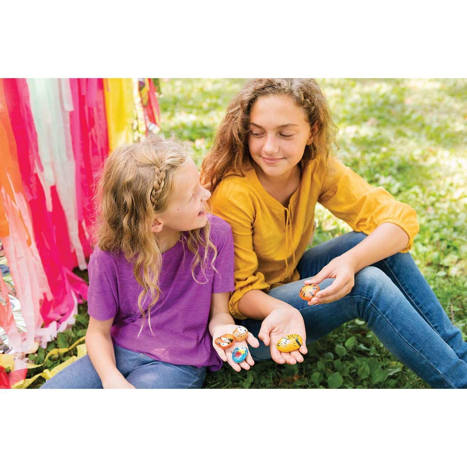 4M 404756 KidzMaker Paint Your Own Garden Rock, Multi Colour