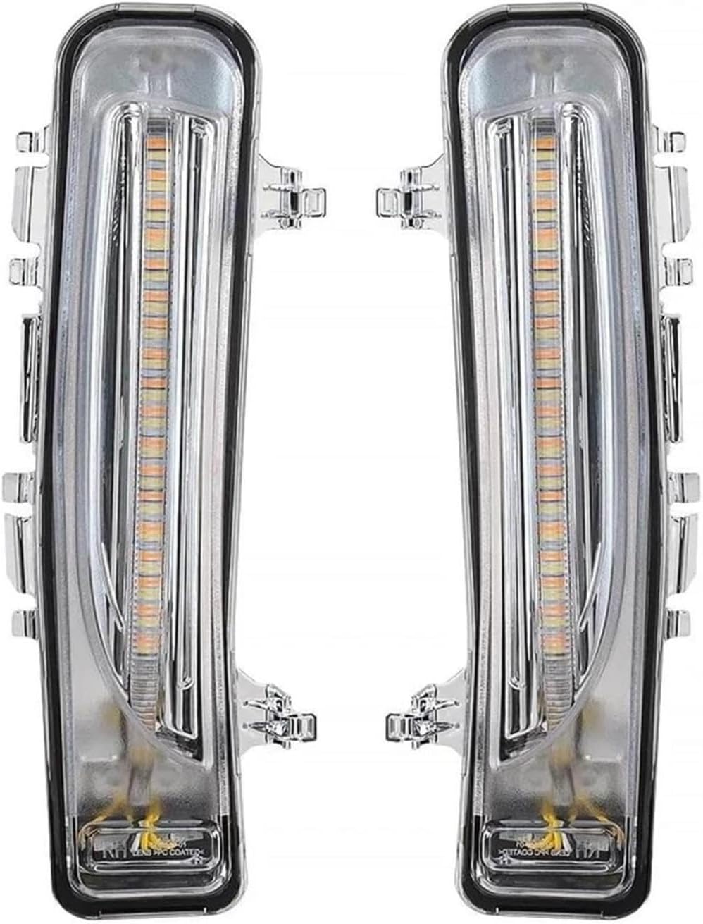 Car Turn Signal Lights Blinker Lights 12V for for Edge 2009 2010 2011 2012 2013 2014 Car LED Daytime Running Light DRL Dynamic Turn Signal White Yellow Blue Fog Lamp(White C)