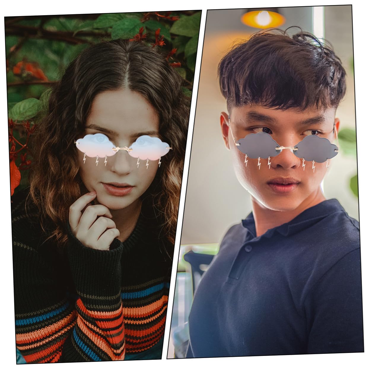 8paare Wolkenförmige Sonnenbrillen Für Disco-Partys Stylische Partybrillen Für Und Mädchen Für Fotoshootings Und Festliche Anlässe