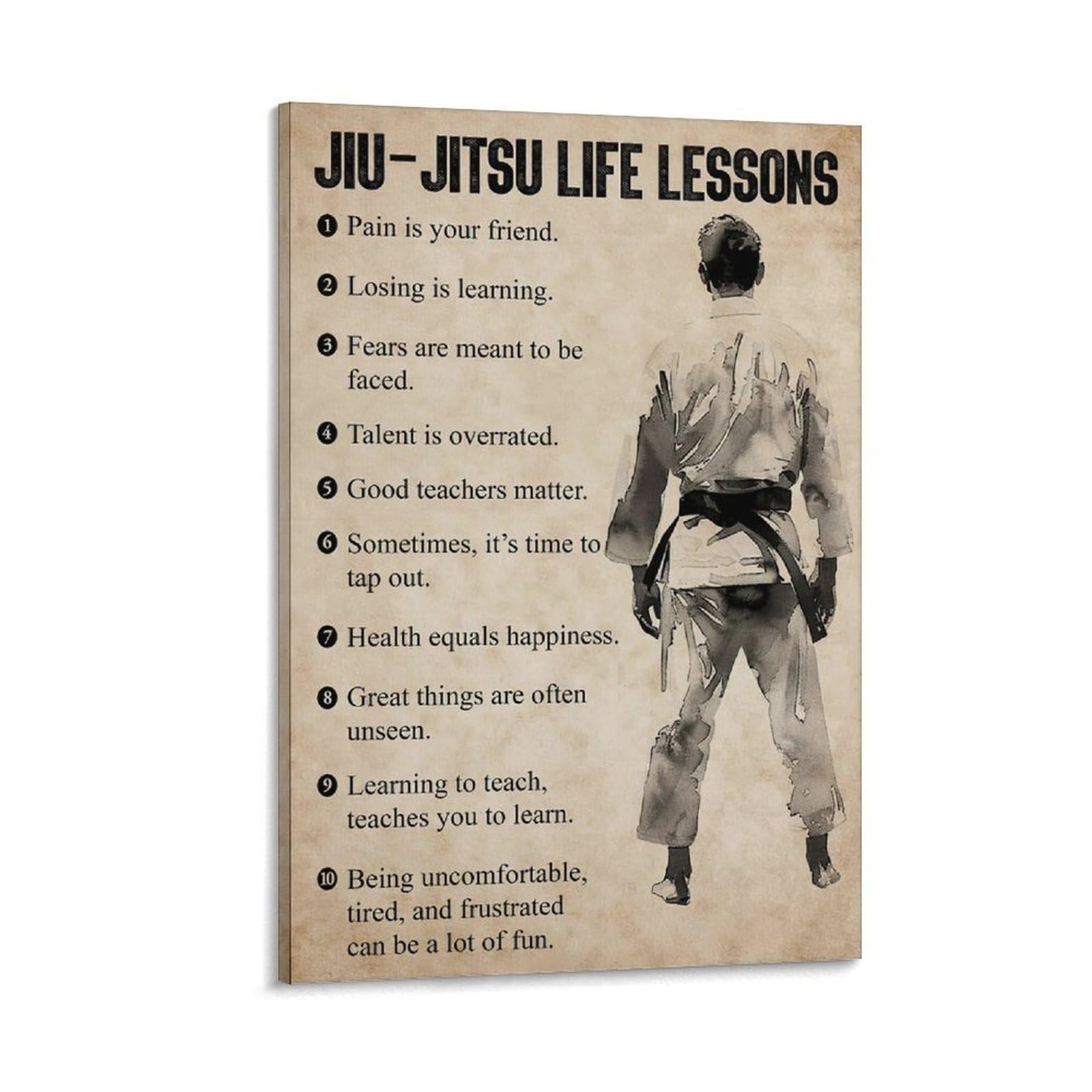 Amazon.com: Jiu-Jitsu Life Lessons Canvas Print, Jiu-Jitsu Poster