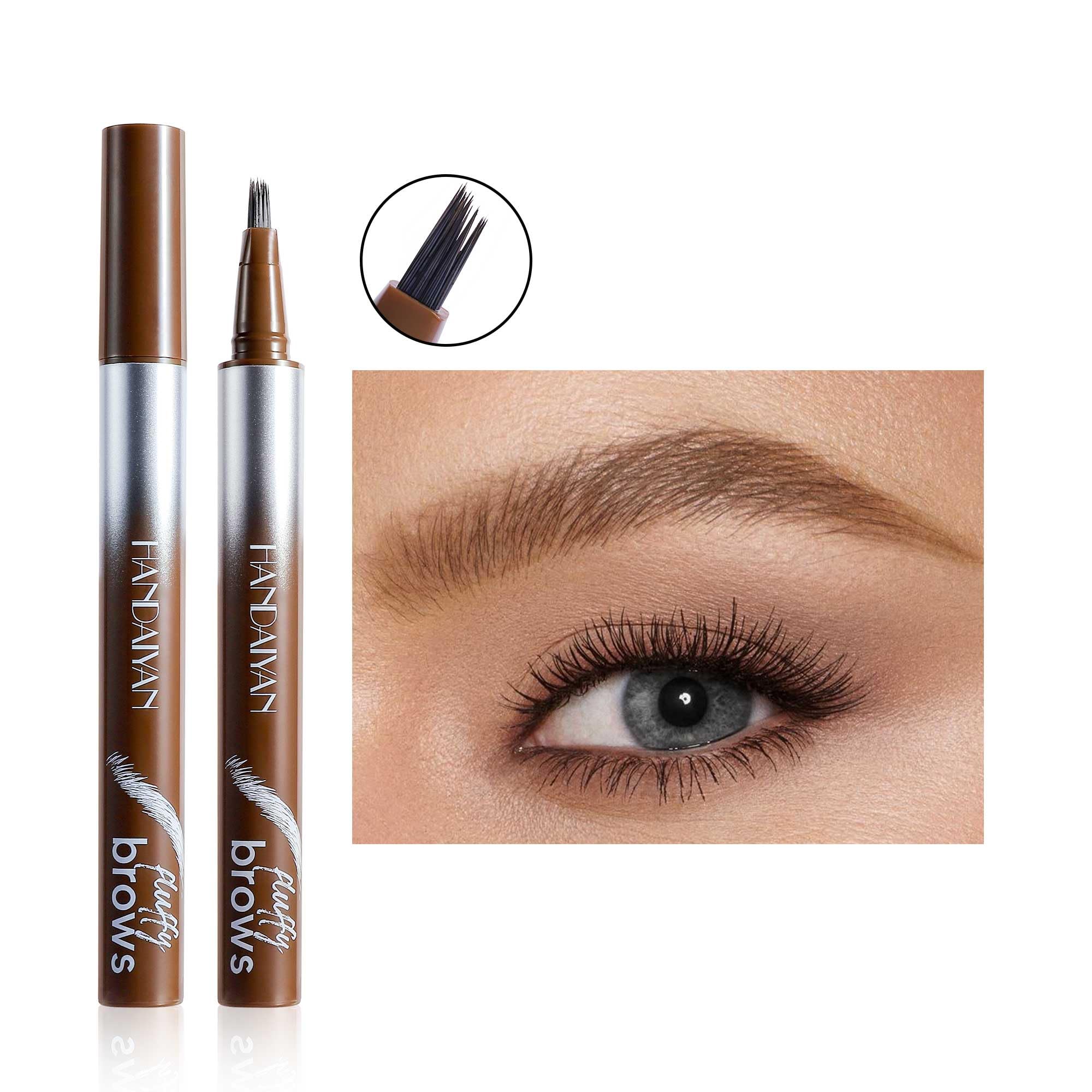 Multi-Fork Liquid Eyebrow Pen & Brow-Fection Angled Brush Eyebrow Pencil, Waterproof - Image 2