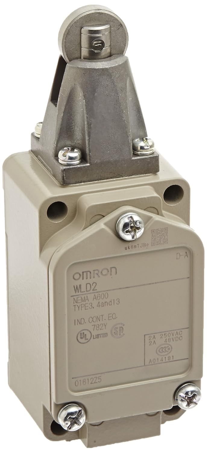 Omron WLD2 General Purpose Switch, Standard Load, Top Roller Plunger