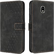 Cover for Samsung Galaxy J330/J3 2017, Leather Case for Samsung J330/J3 2017, Flip Cover Galaxy J330/J3 2017 Magnetic Wallet Folio PU Leather Flip Case with Wallet Case Cover (Black)