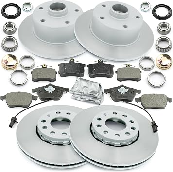 NB PARTS Brake Kit Front and Rear Complete Suitable for Audi A4 8D2 B5 1.8 T 1.9 TDI 2.6 2.8