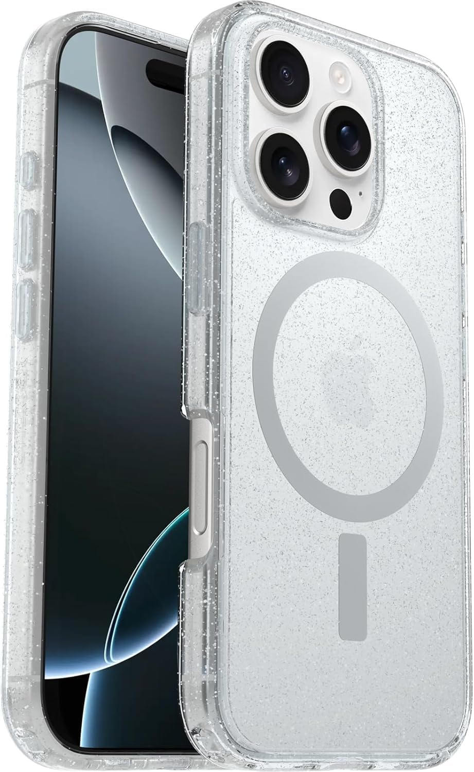 iPhone 16 Pro (Only) - Symmetry Clear Series+ Case - Stardust (Clear/Glitter) - Snaps to MagSafe - Ultra-Sleek - Raised Edges Protect Camera & Screen - Non-Retail Packaging
