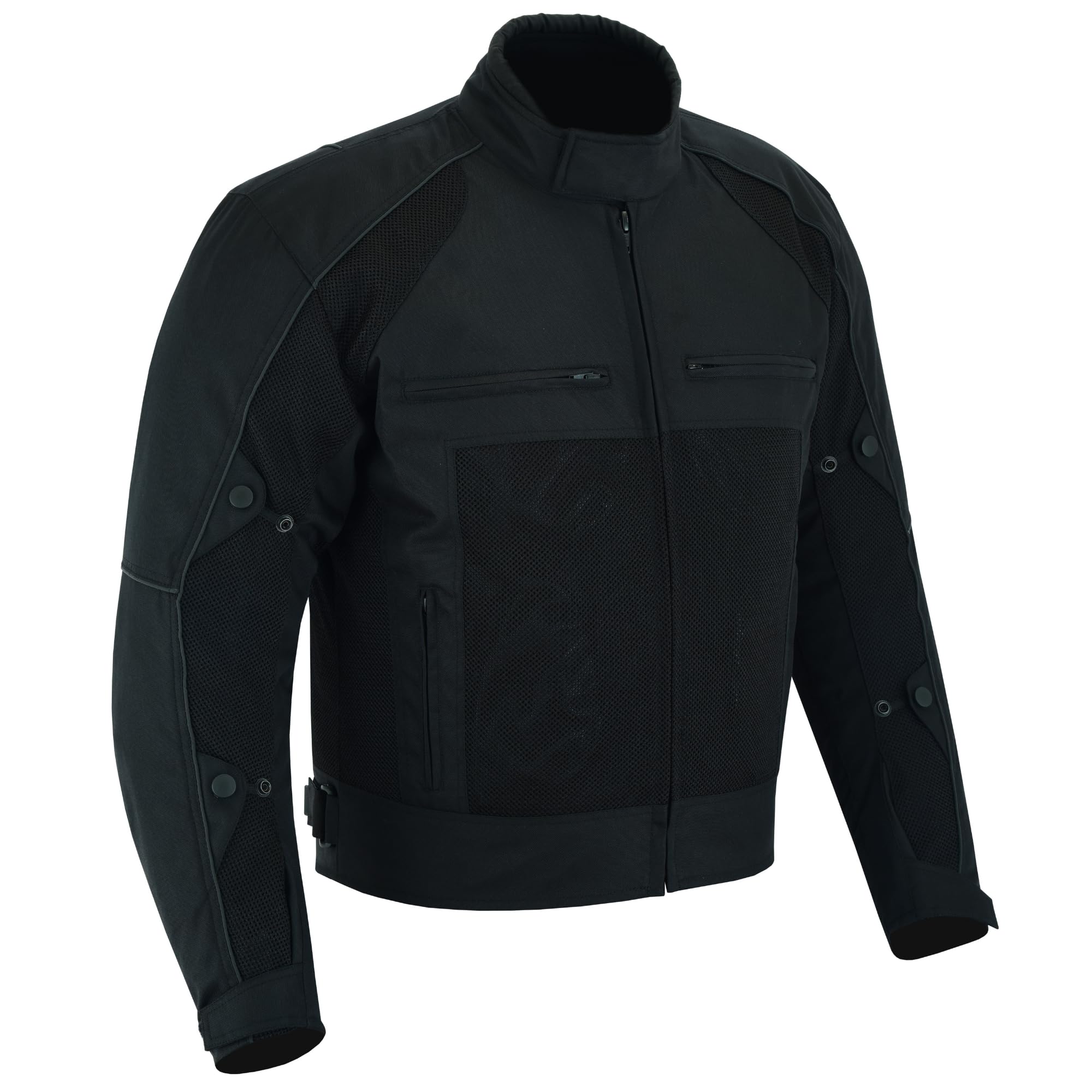 Kurtki motocyklowe Air Mesh dla mężczyzn | Oddychające tekstylne kurtki do jazdy na motocyklu męskie z wyjmowaną podszewką i zbrojami CE, wodoodporne kurtki męskie - czarne (l)