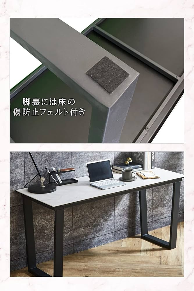 カウンターデスク｜横幅140cm｜ライトグレー｜薄塗りモルタル｜四角脚 カウンターデスク｜横幅140cm｜ライトグレー｜薄塗りモルタル