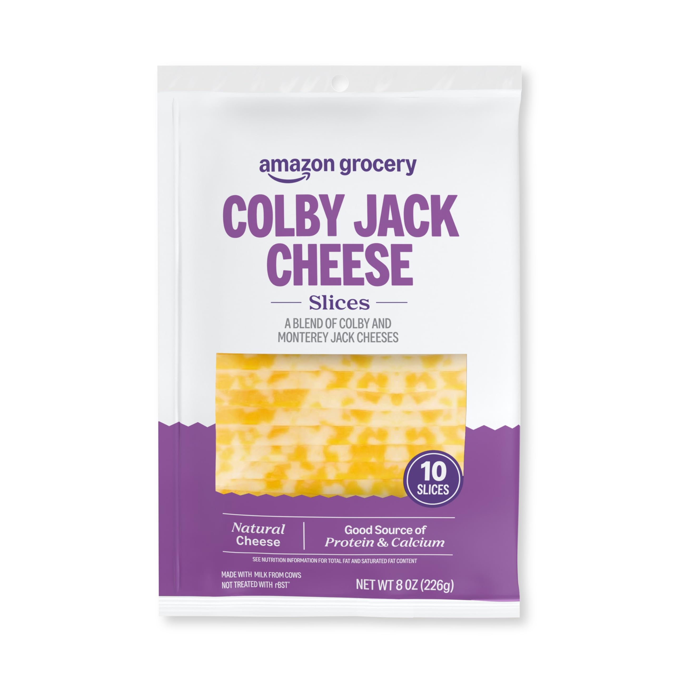 Amazon Grocery Colby Jack Cheese 8 Oz 10 Slices Previously Happy Belly Packaging May Vary