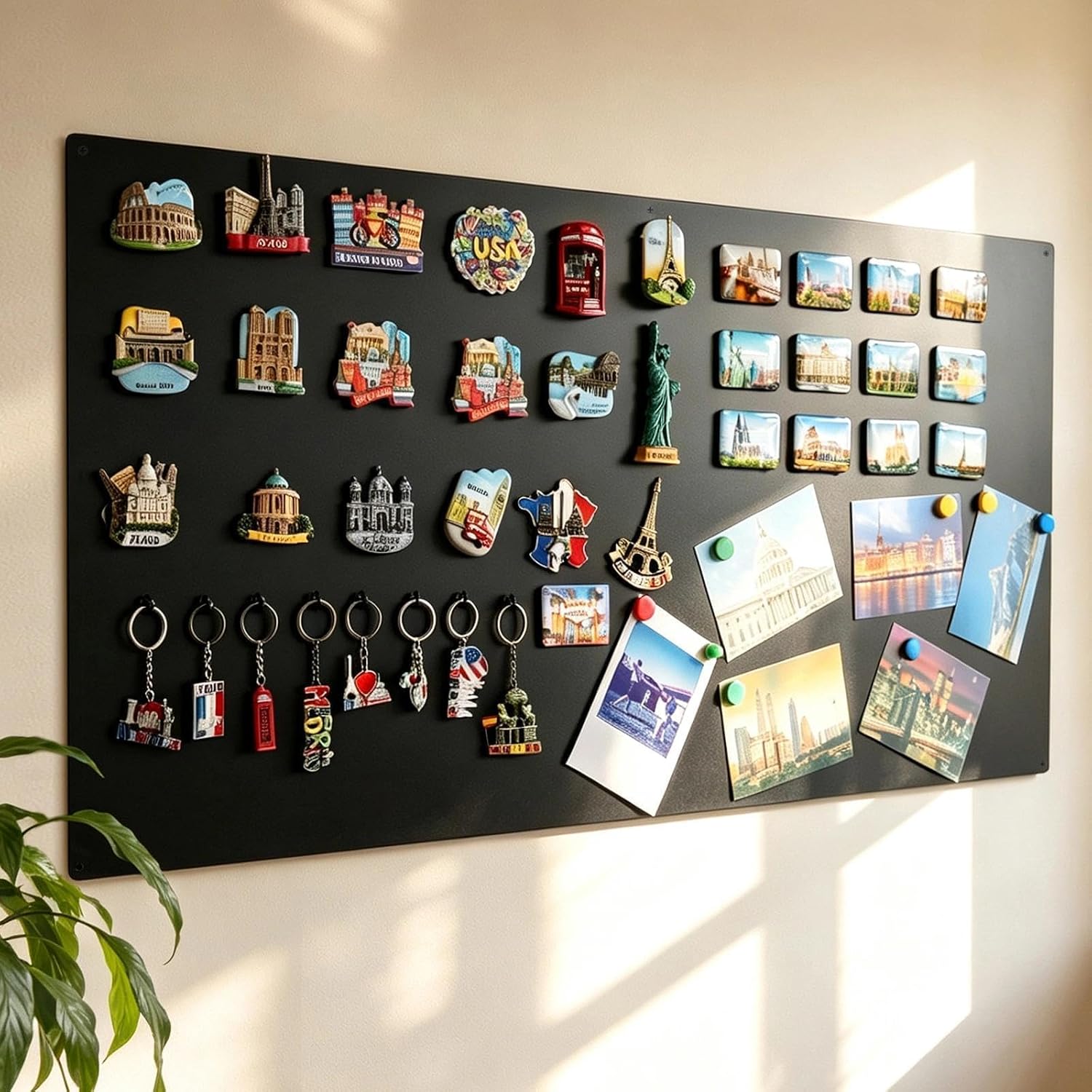 Magnetic Board for Wall, 39.4 x 19.7 in Large Metal Display Board