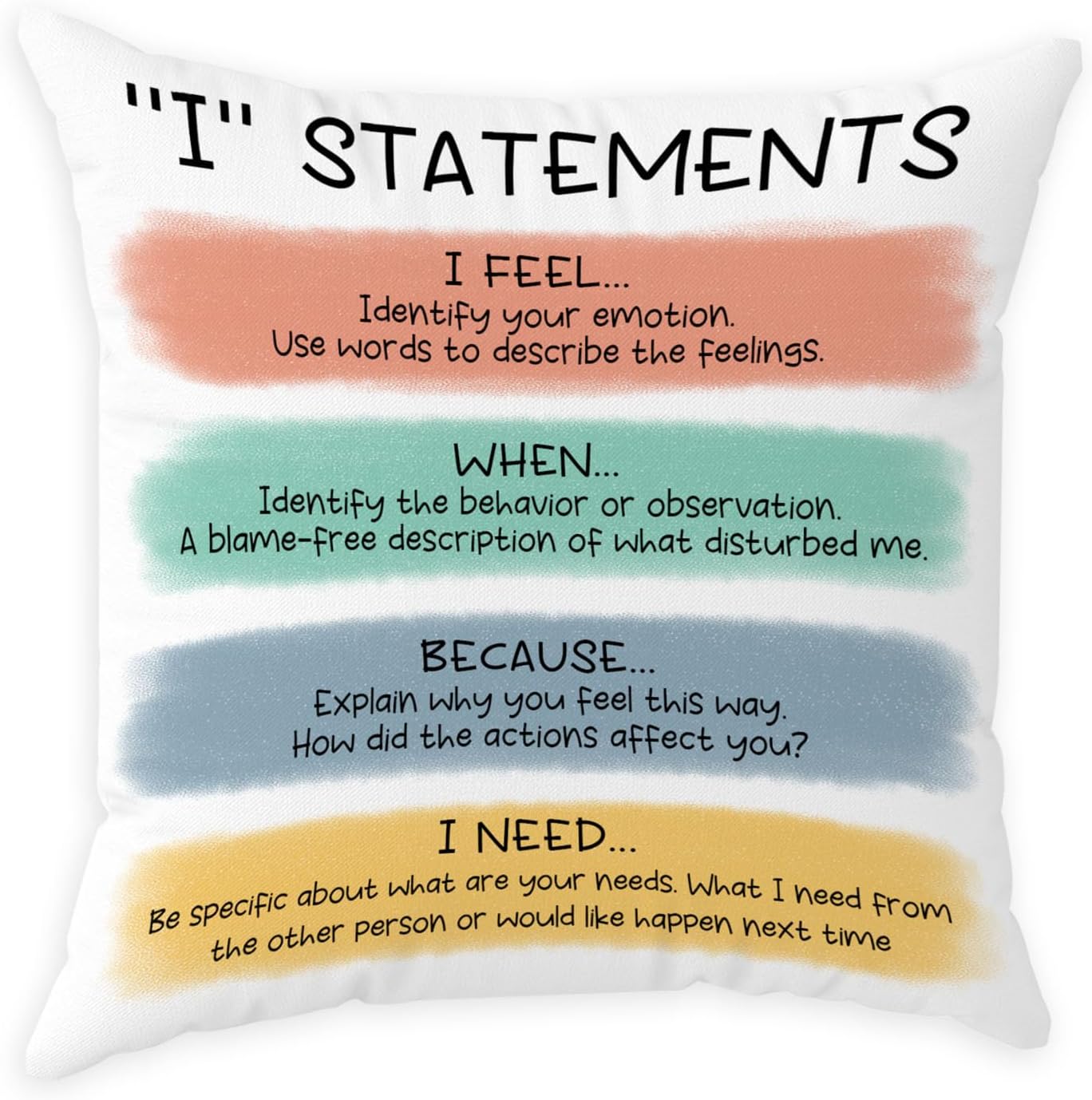 Mental Health Gifts, Therapist Office Throw Pillow Cover, Book Center Classroom Playroom Calming Corner Decorations, Psychology Cushion Cover, Recovery Self Care Encourage Pillowcase