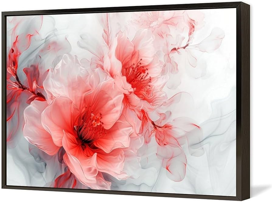 Amazon.co.jp: 絵画 淡いピンク色の花 アートパネル ポスター 魅力的な