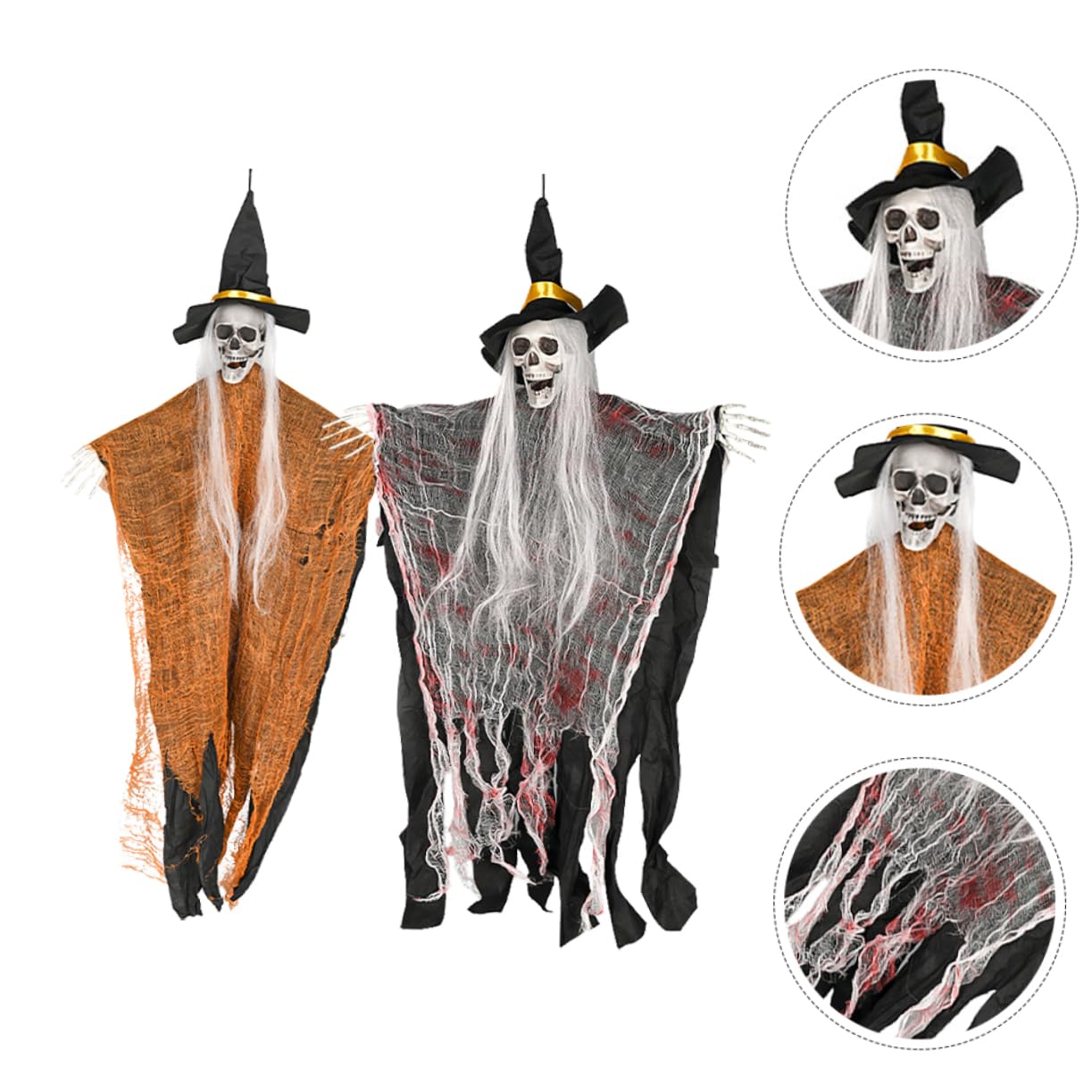 Alipis 2pezzi Scheletro Halloween Decorazione Appesa Design Realistico per Oggetti di Scena Esterni per Cortili Patî e Prati Facile da Appendere e Riporre