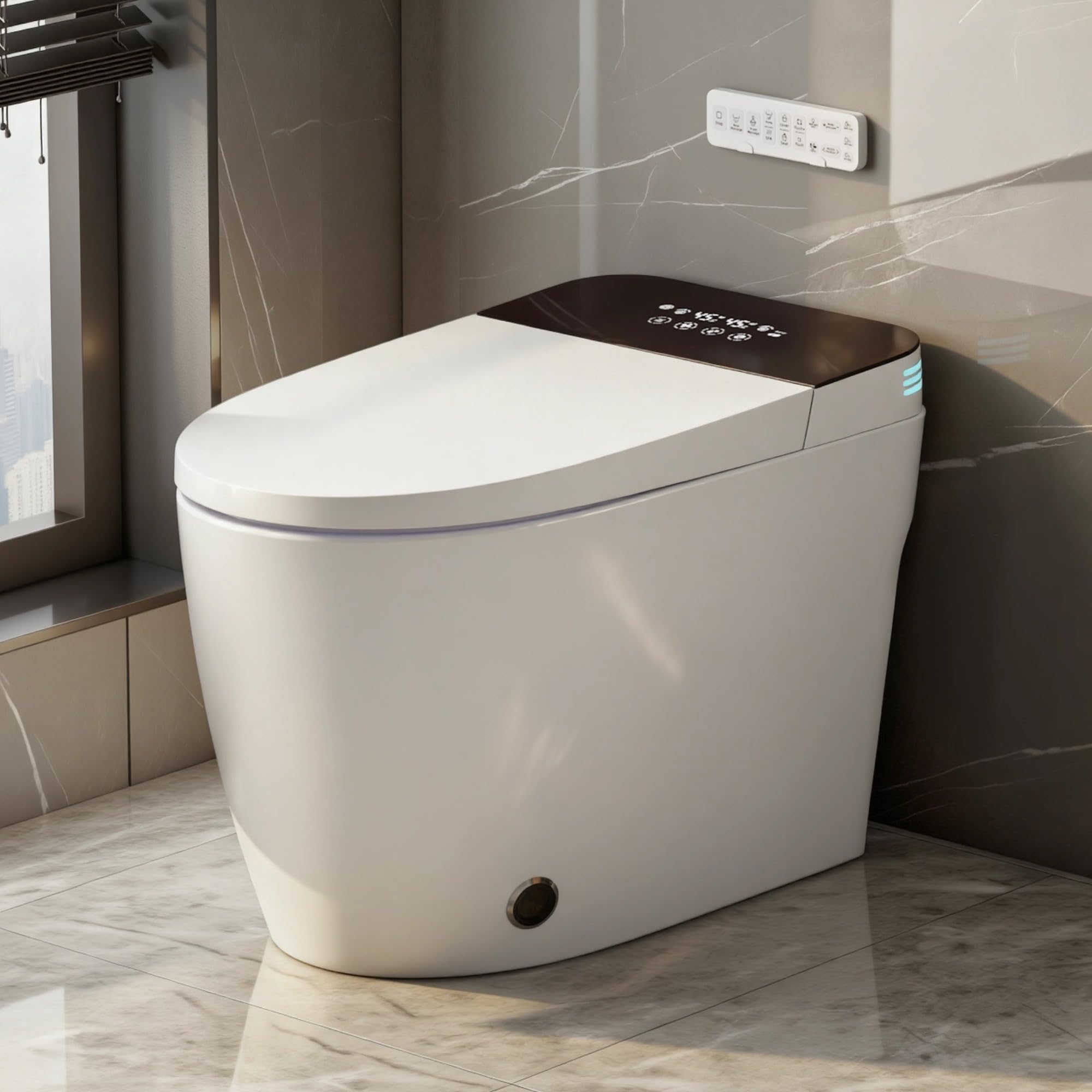 TOTTE Smart Toilet with Bidet, Auto Open/Close Lid (H2DT)
