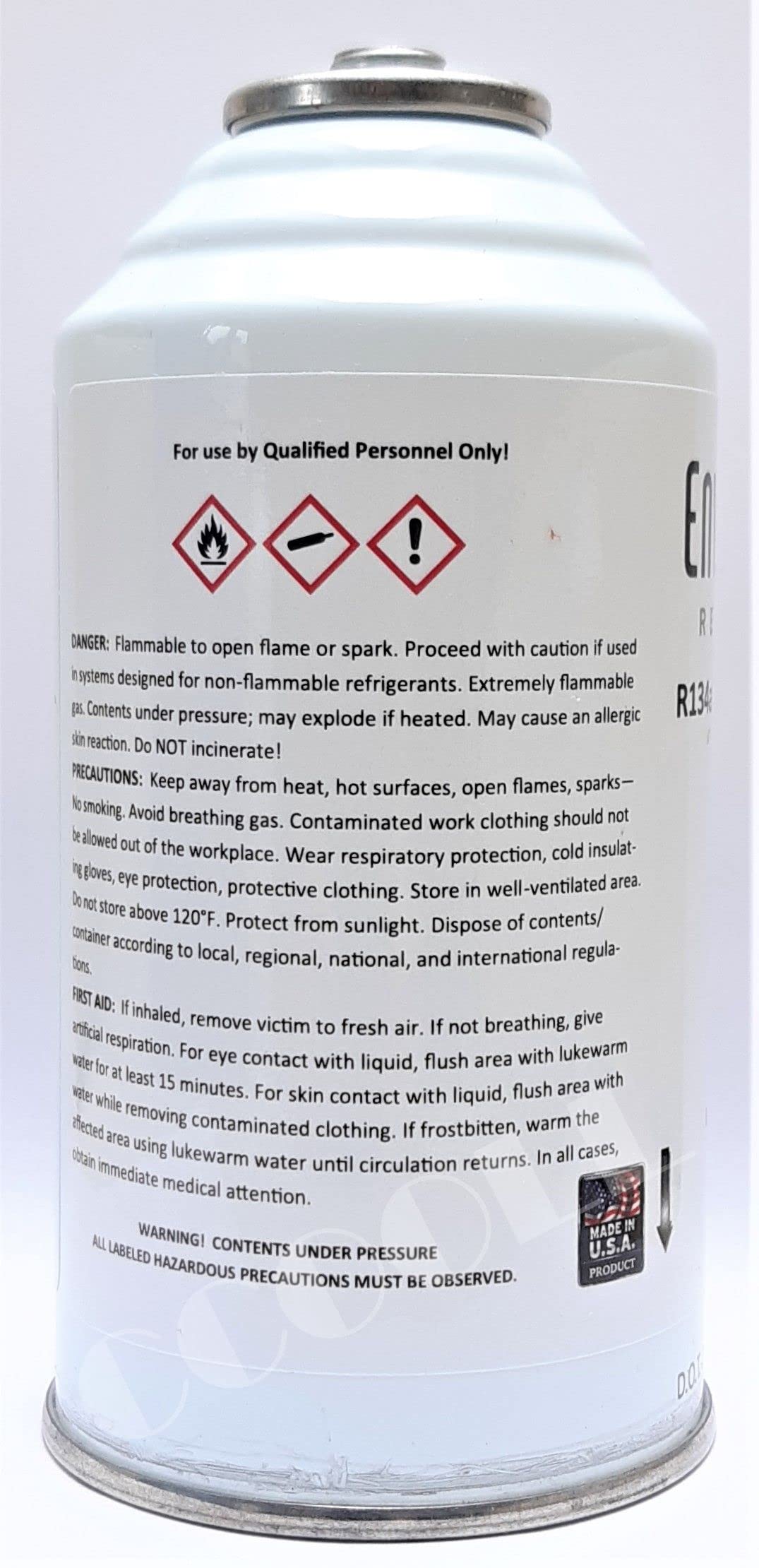 ENVIRO-SAFE Refrigerants, Inc. R134a Kältemittel Ersatz für R134a Replacement Refrigerant with Dye - 6 oz (R134+Stop Leak)
