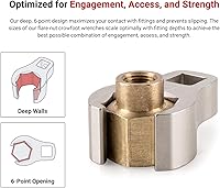 Vista 3 de TEKTON WCF16220 - Llave de pata de gallo con tuerca de 6 puntos de 3/8 pulgadas x 0.787 in, fabricada en Estados Unidos