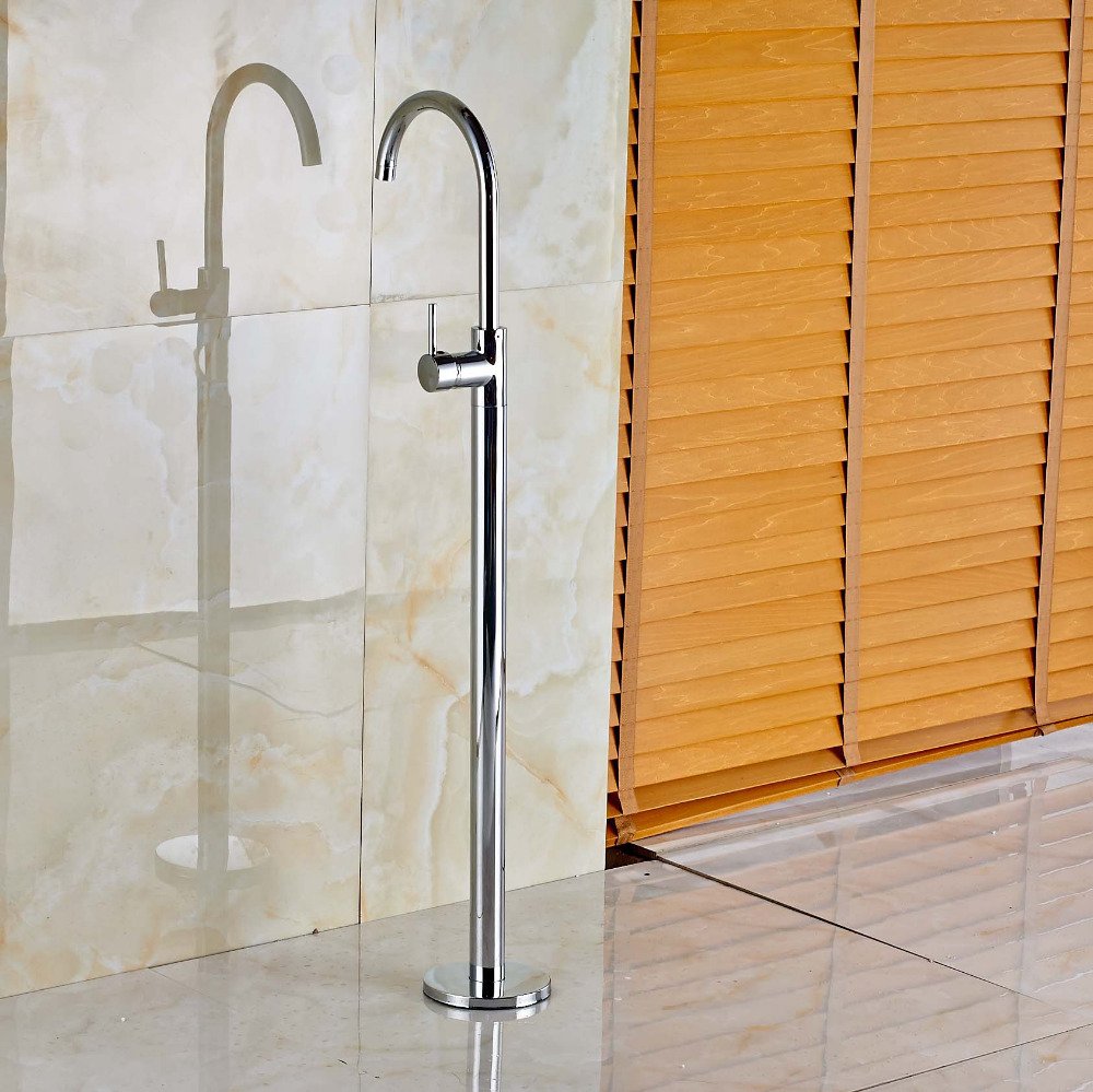 Robinet mitigeur de baignoire sur pied pour espace bain îlot