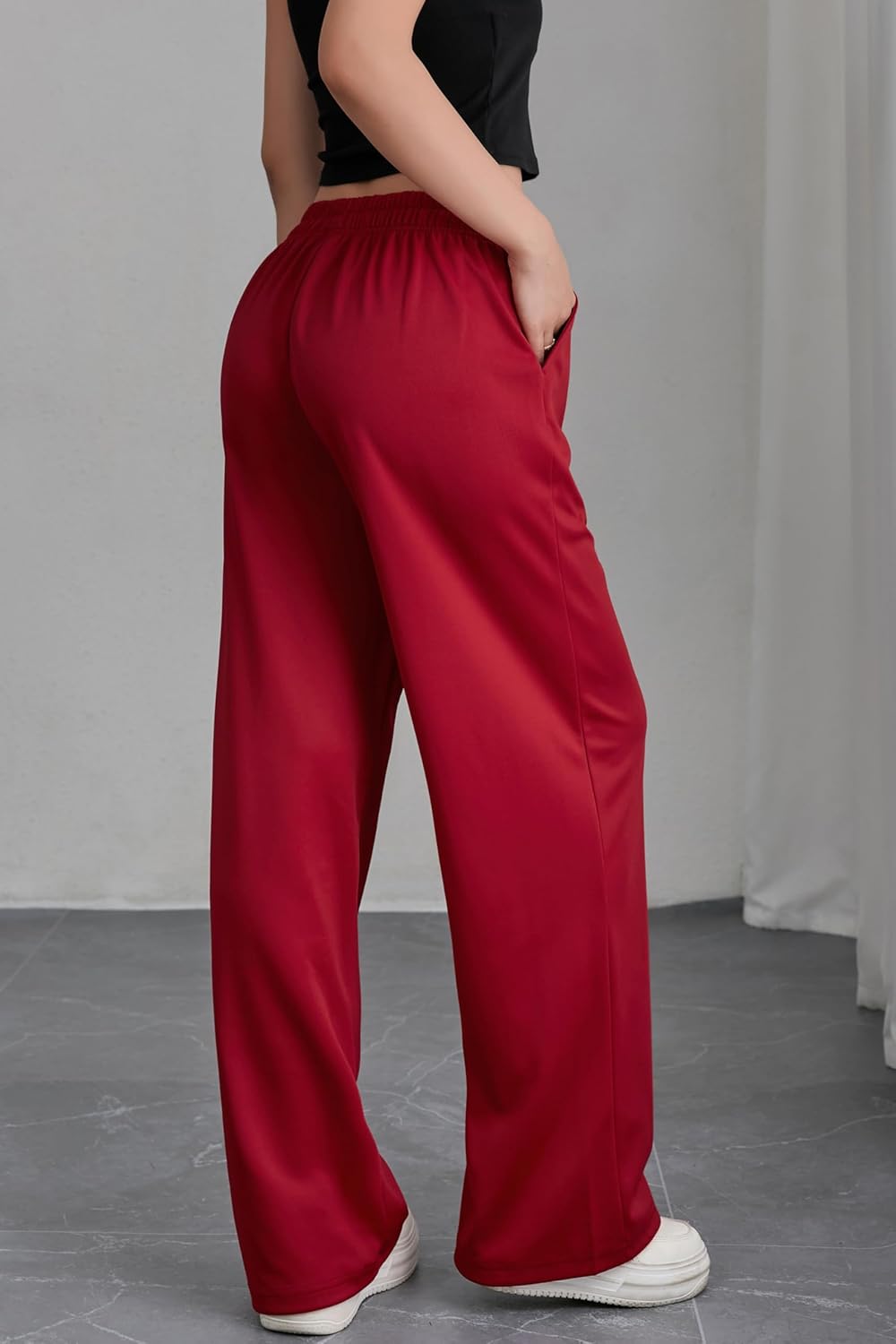 V.A.TOR 189 UNCO&BOROR Women's High Waisted Wide Leg Sweatpants Loose Fit Lounge Legging Pajama Pants with Drawstring - Image 5