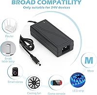 Vista 6 de Fuente de alimentación de 24 V 6 A, adaptador de 144 W, 100-240 V CA a 24 voltios 6 amperios DC fuente de alimentación con conector de terminal LED