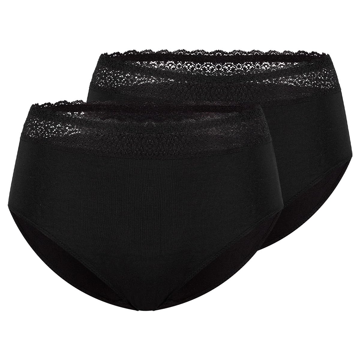 Triumph Women's Feel of Modal Midi 2p Underwear, Black, L