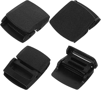 Yuanchu 4Pcs 38cm Black Plastic Belt Buckles, Nylon Canvas Web Belt Buckle Webbing Cam Buckle for 36mm to 38mm Wide Belt