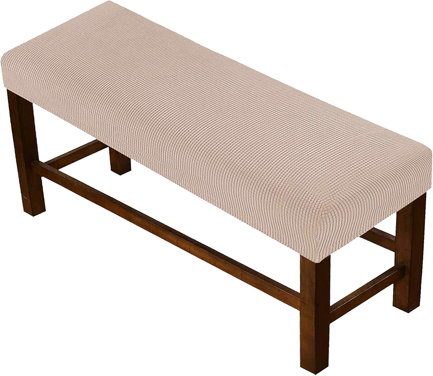 Jacquard Dining Room Bench Covers, Soft Stretch Spandex