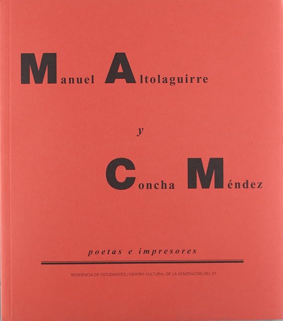 Portada de Manuel Altolaguirre y Concha Méndez. Poetas e impresores