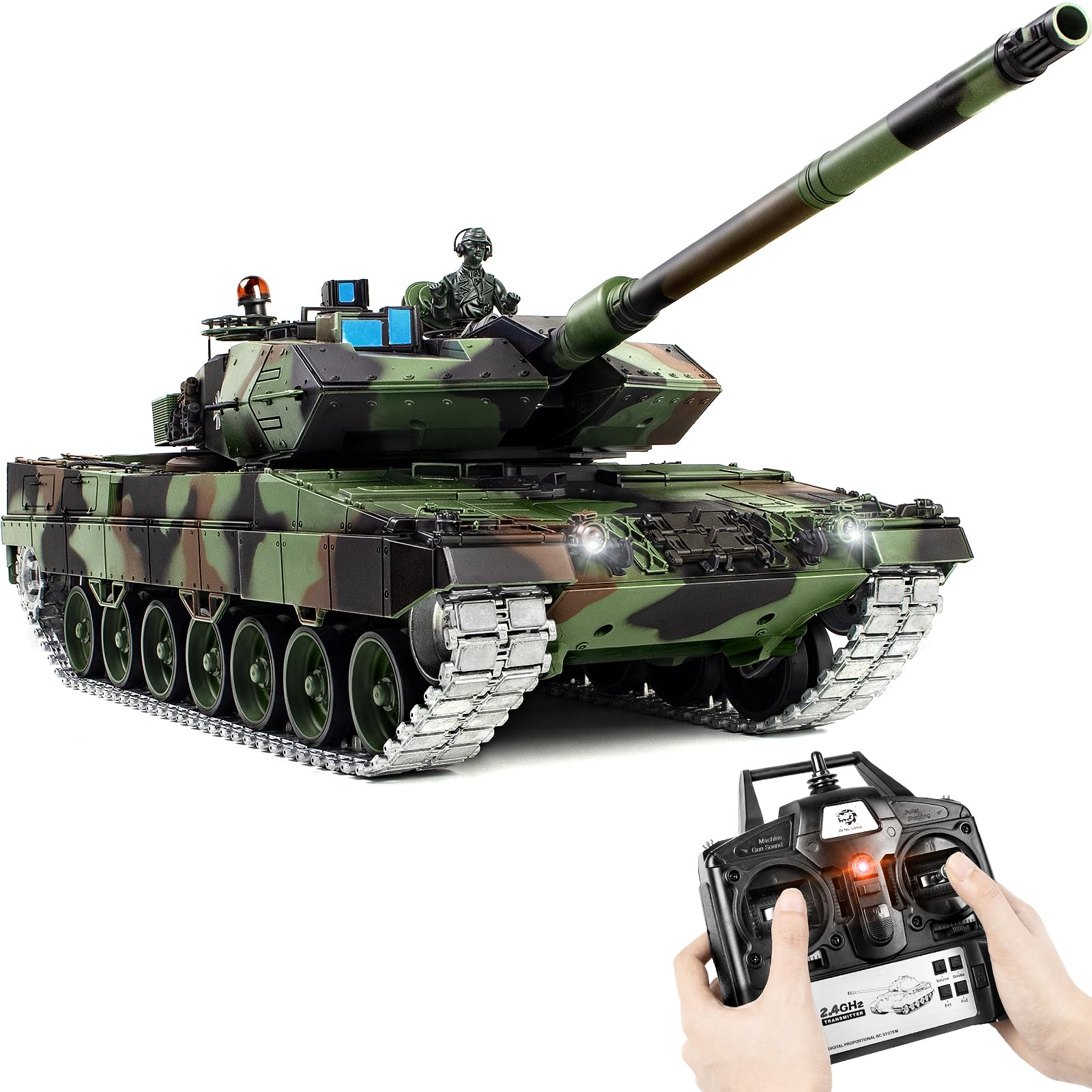 Amazon.com: 1/16 RC Tank, Heng Long German Leopard 2 A6 RC Battle