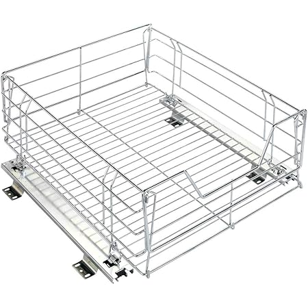 WENKO Schrankauszug Maxi, Aufbewahrungskorb mit Schienensystem für